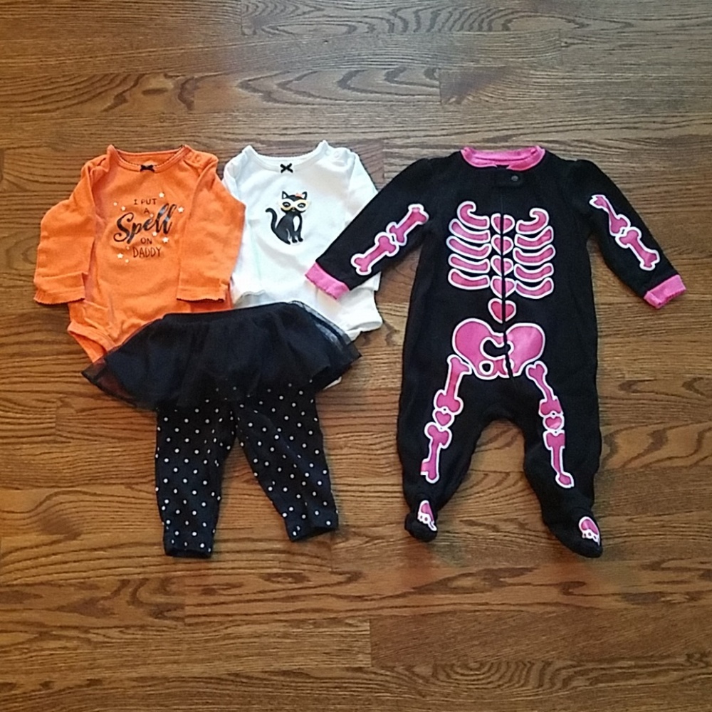 Baby Girl Halloween Lot - Sparkly, Spooky, Cute!